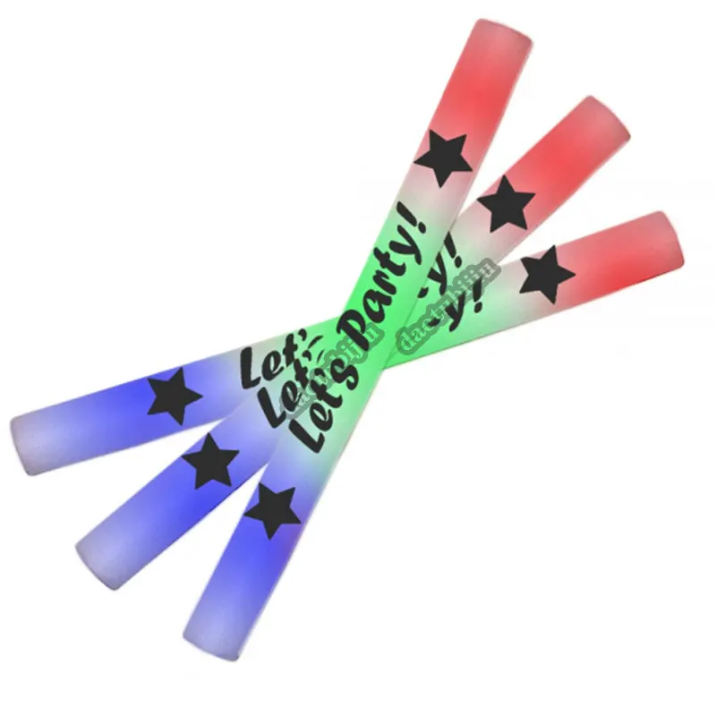 Personalised Foam Glow Sticks, Wedding Favor, LED Foam Glow Sticks