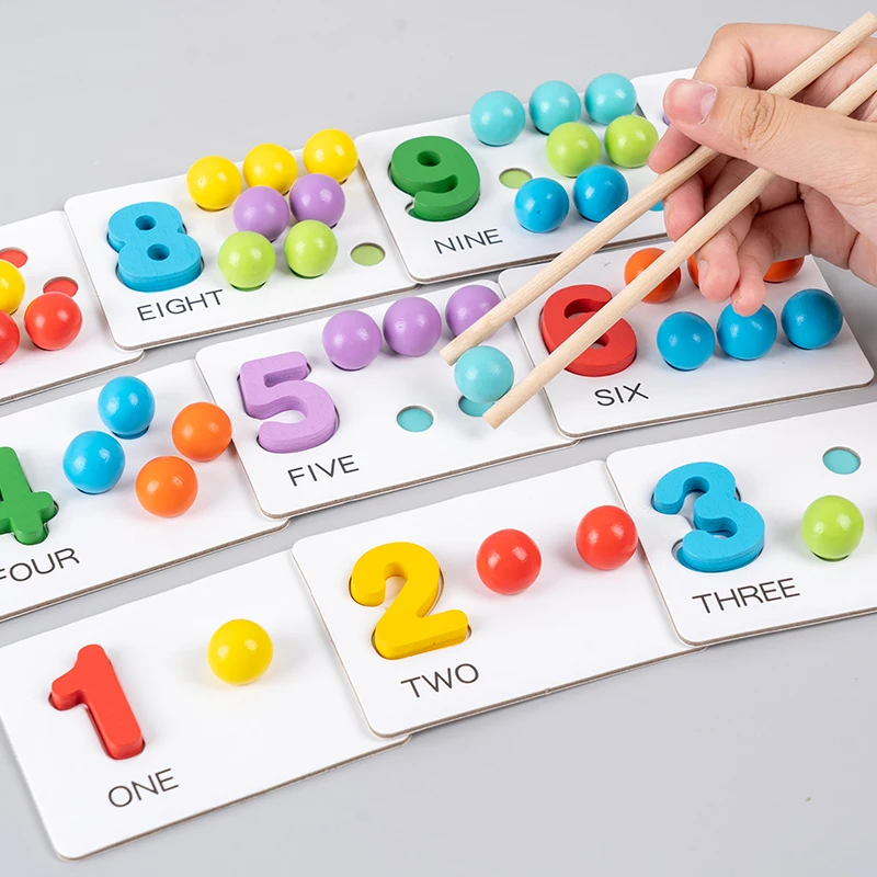 Children's math teaching aids, baby number cognition, arithmetic matching, educational early education toys, Montessori teaching 4