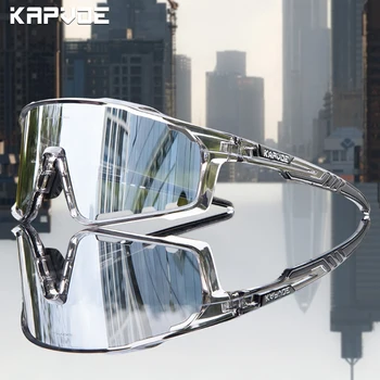 Kapvoe-Polarizado Ciclismo Óculos de Sol para Homens e Mulheres, Esporte Óculos, Óculos de Bicicleta, MTB Eyewear, UV400