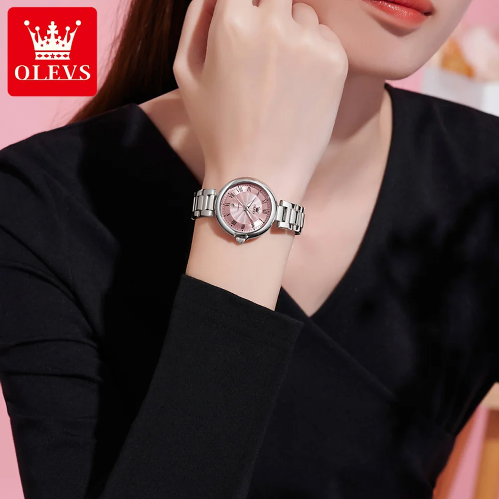 ساعة يد نسائية أنيقة من OLEVS 5608 مقاومة للماء من...