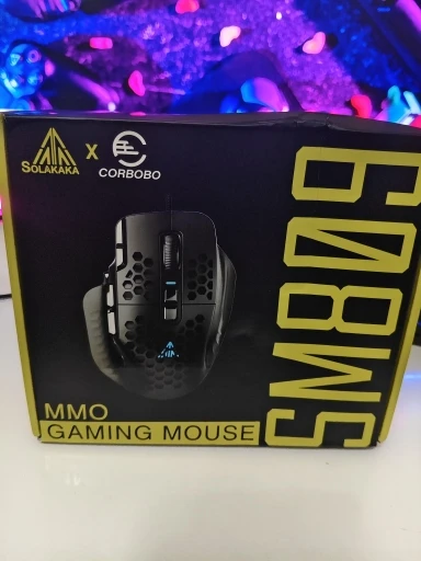 SOLAKAKA SM809 Wired RGB Gaming Mouse 22800 DPI MMO photo review