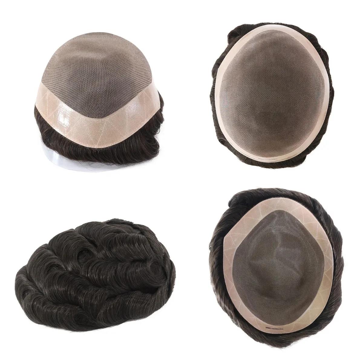 Toupet Fine Mono per Uomo in Capelli Umani Veri, Sistema Capillare Durevole per Uomini, Protesi Capillare Traspirante con Bordo in PU, Soluzione per la Perdita di Capelli Maschile - immagine 3