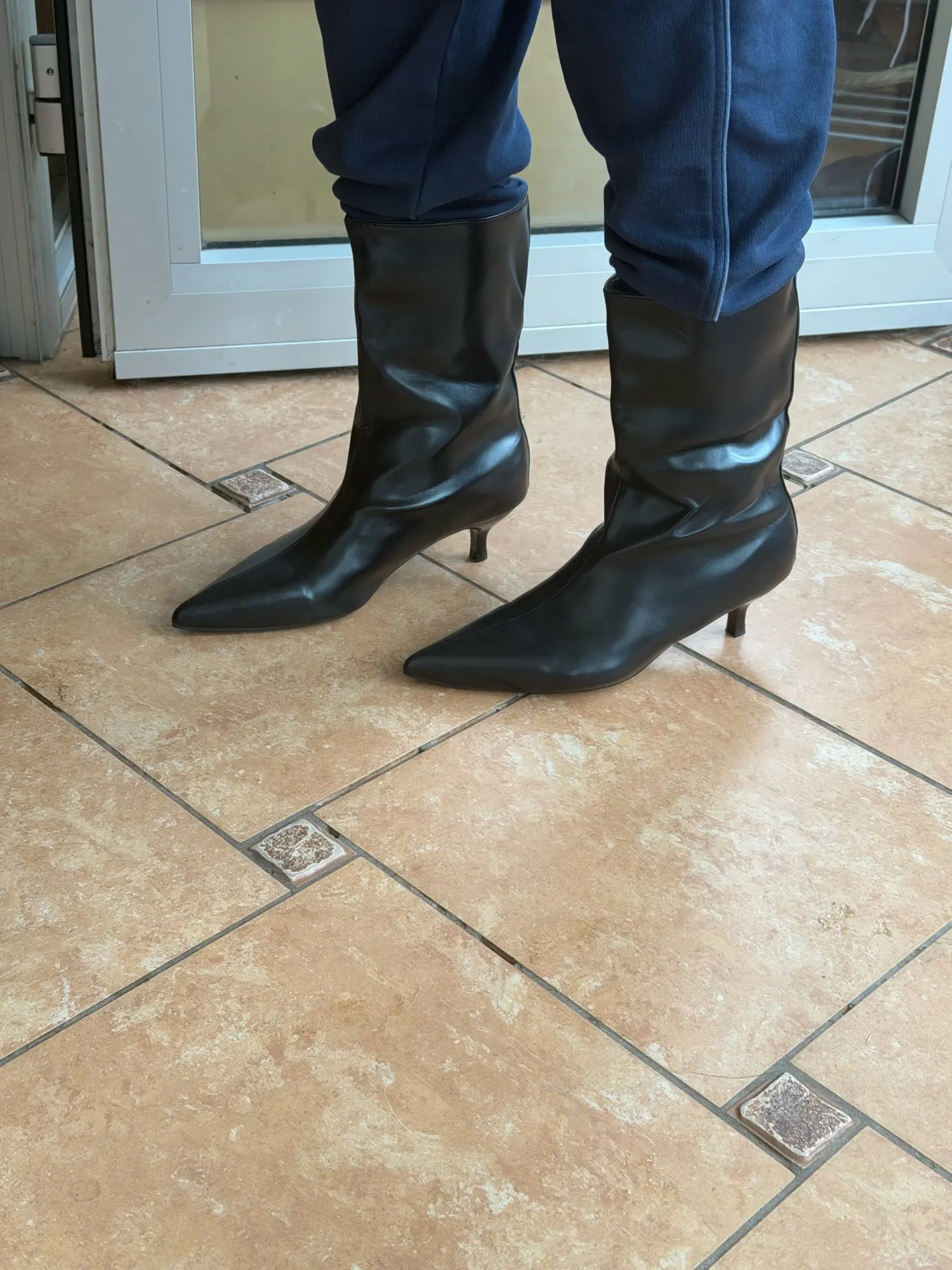 Point Toe Kitten Heels Boots