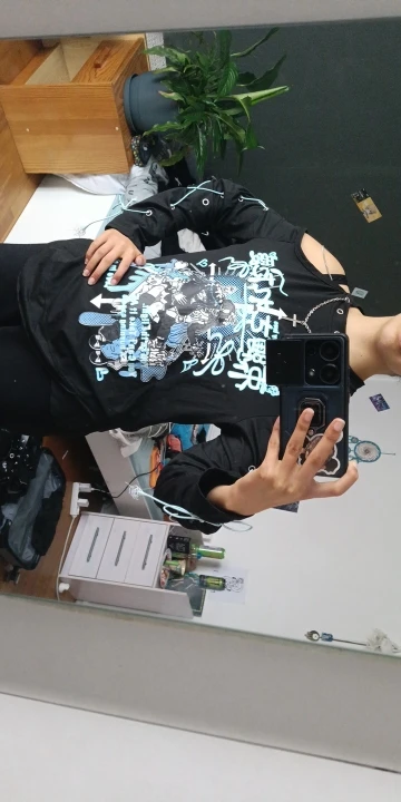 Dark Kanji Phantom Cold Shoulder Tee photo review