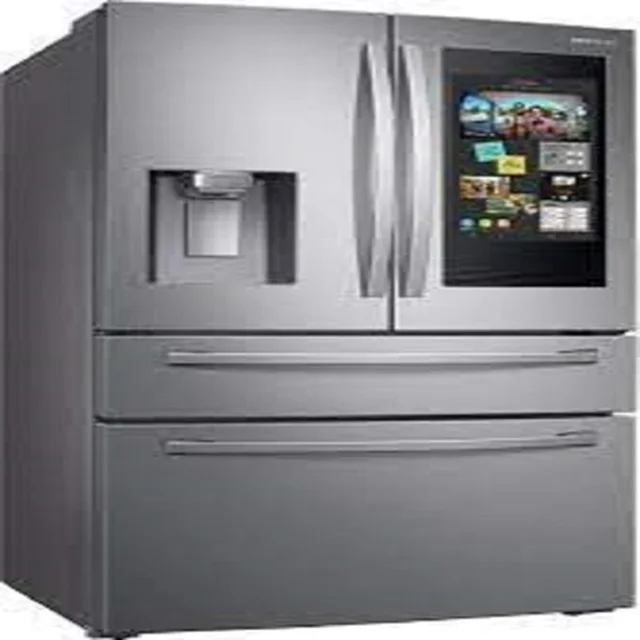 Authentic Smart 28 cu. ft. 4-Door French Door Refrigerator with 21.5 Touch Screen Family Hub in Stainless Steel 1