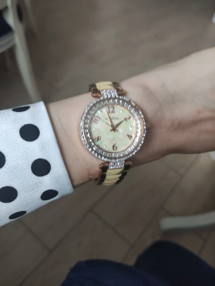 Sale!!! Melissa-Women's Ceramic Watches,Rotating Crystal,Flower,Camellia,Luxury Fashion,Birthday Gifts For Girls photo review