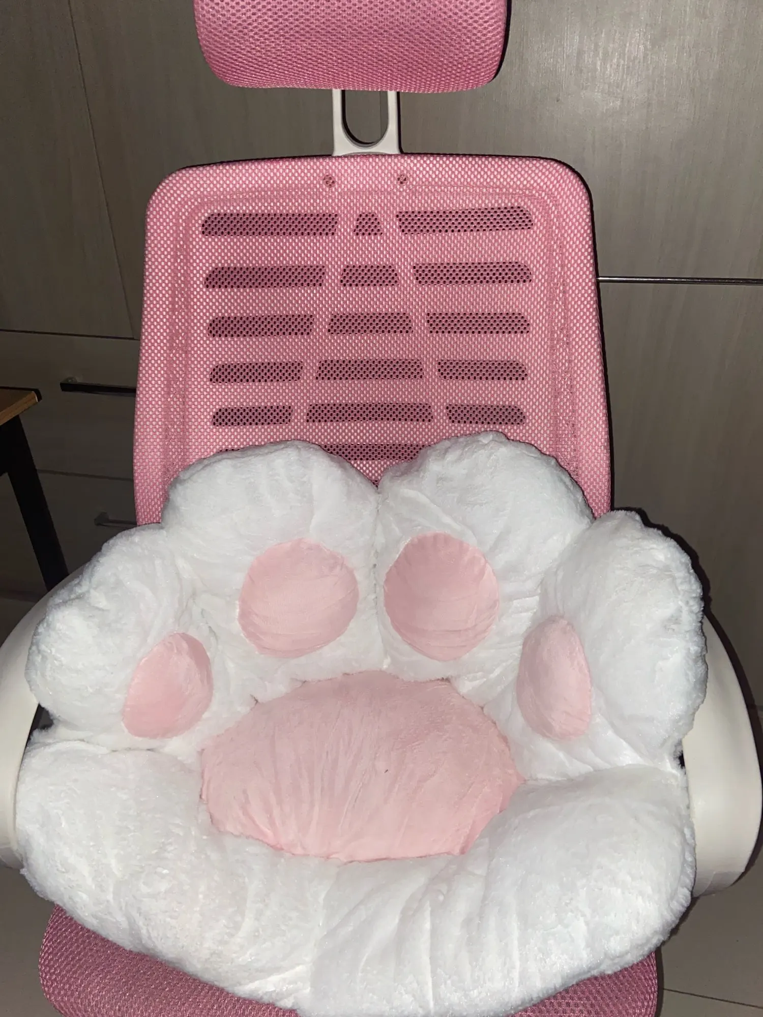 Pastel Cat Paw Seat Cushion, customer photo