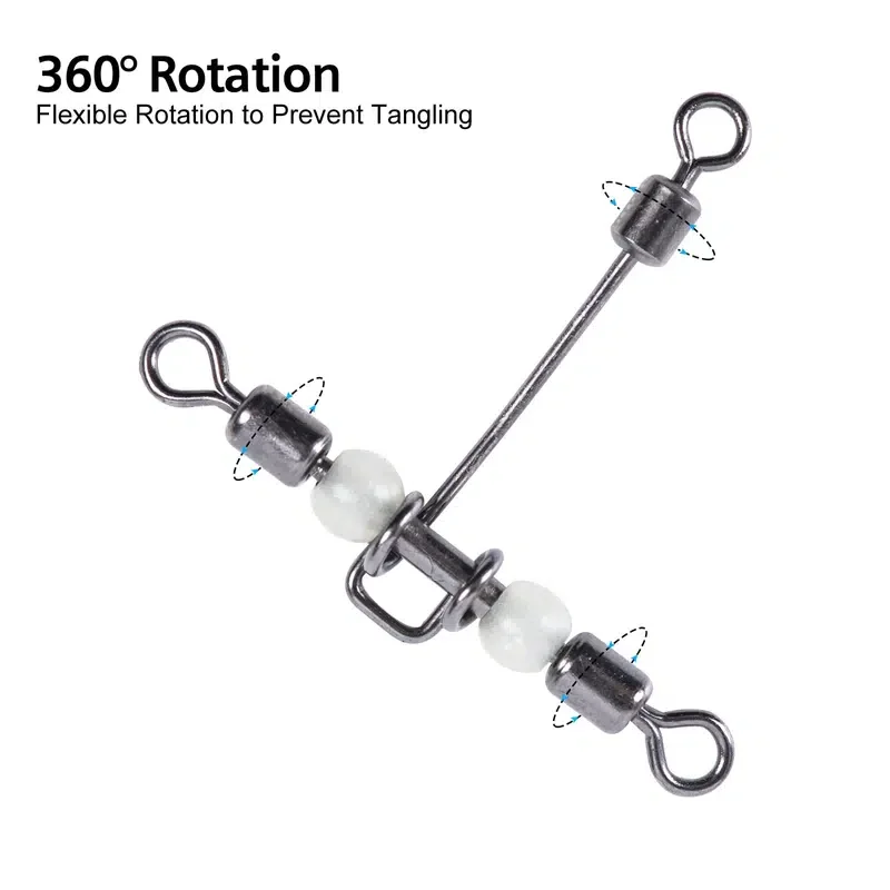 20Pcs Three 3 Way Cross Line Barrel Fishing Swivel With Solid Ring Swivels  Connector Fast Rolling Swivels Tackle Accessories - AliExpress