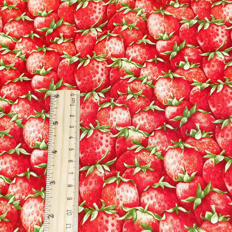 BD125 - BTY 1 Yard Cotton Woven Fabric - Sweet Strawberry, Vintage Red  Strawberry - AliExpress