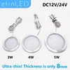 etrnLED Ceiling Spot Indoor Led Lamp 12V 24V Thin Round Surface Mounted Light RGB Showcase Display Cabinet RV Camper Van 3W 5W 1