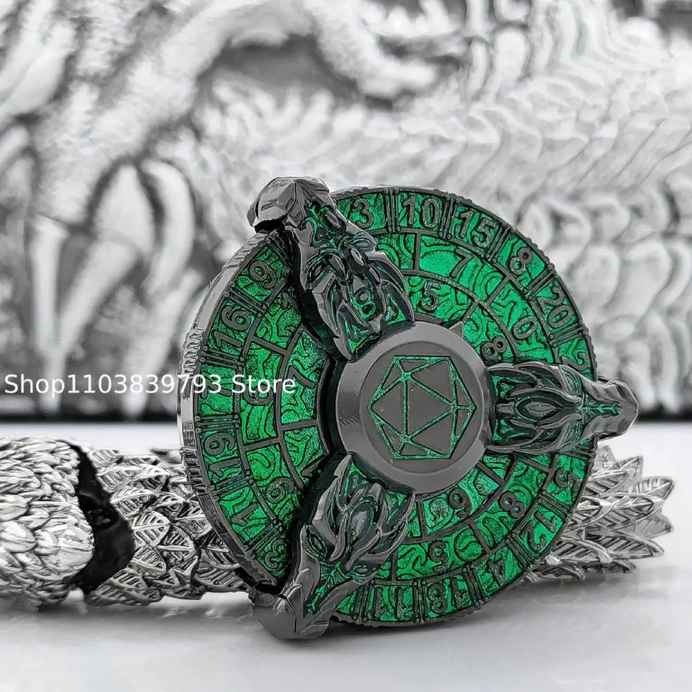 Fingertip gyro Dice Pendant Metal DND Dice for Dungeons and Dragons role playing game player RPG D&D Metal dice Roulette