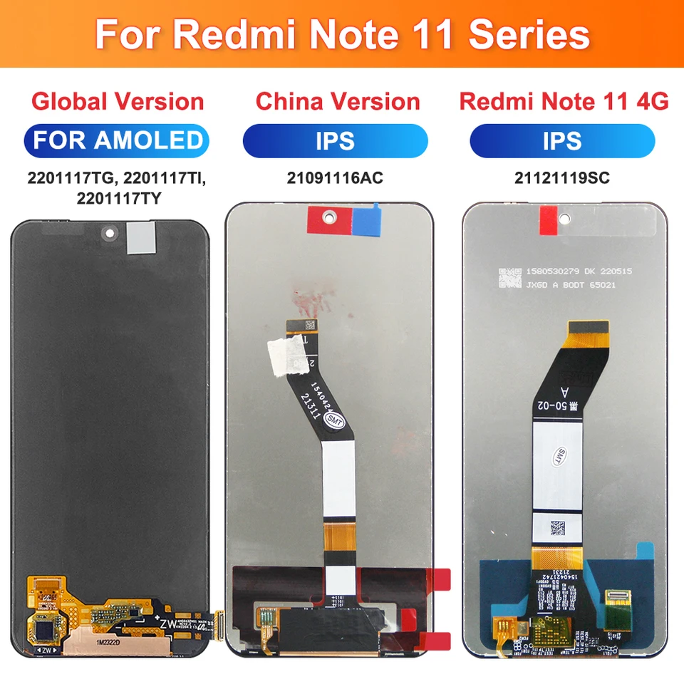 6.5'' For Xiaomi Redmi Note 11 4G LCD Display Touch Screen