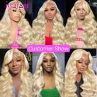 Couleur Blonde 613 paquets cheveux péruviens miel blond vague de corps paquets cheveux humains crus 32 pouces Extensions de cheveux cheveux 4