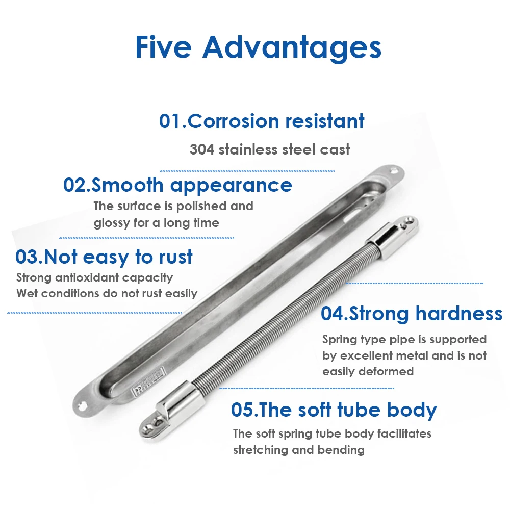 Metal Wire Pipe Springe Sleeve Cable Protector Door Loop Expose Mounting Protect