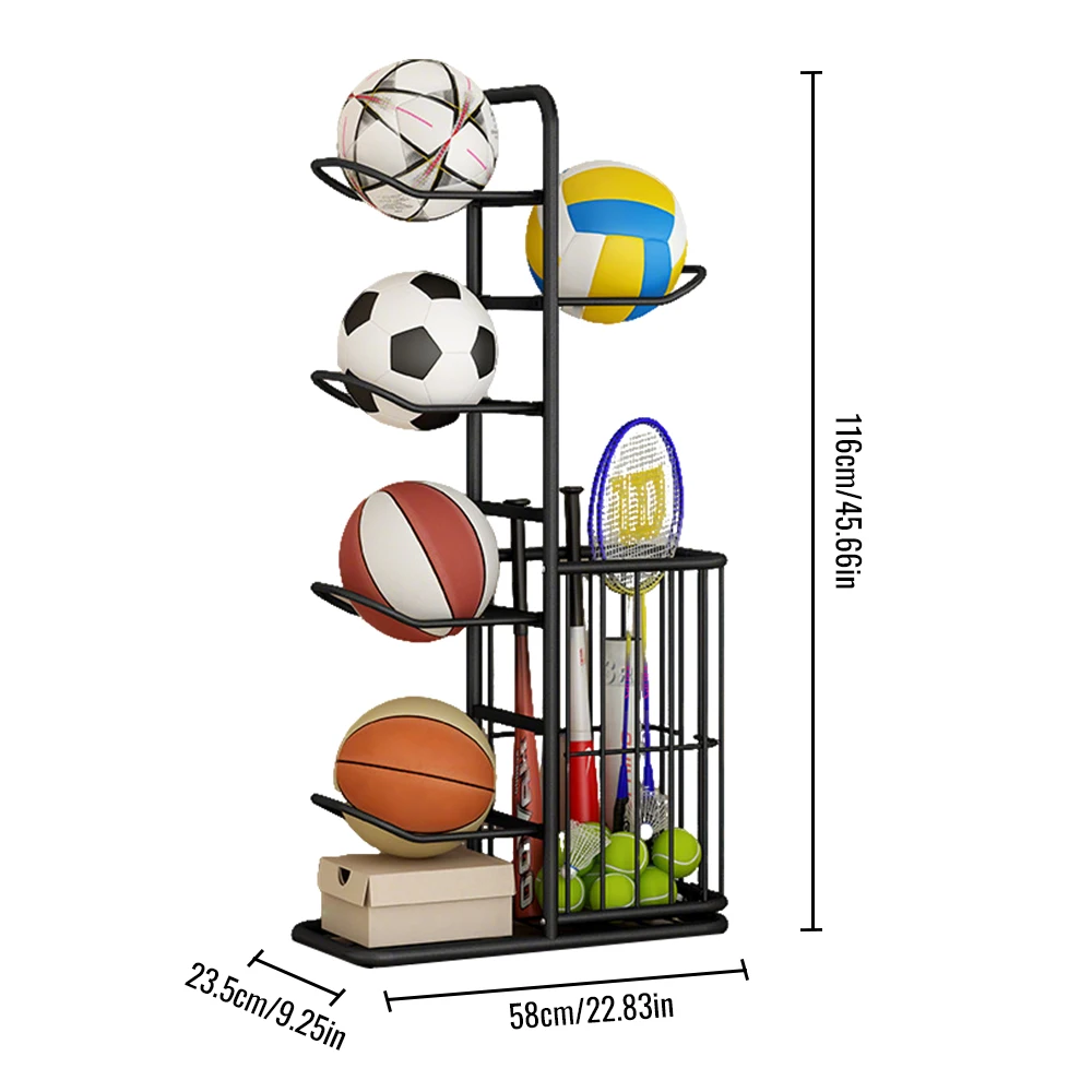 multi ball organizer indoor rack