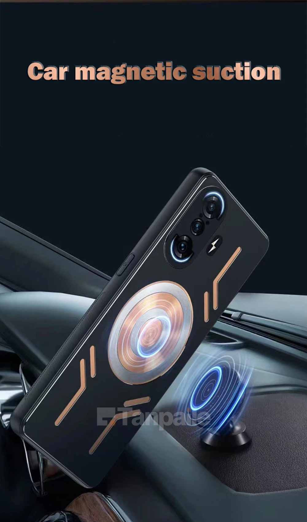 Enhanced Magnetic Cooling Phone Case with Copper Heat Dissipation and Metal Cover