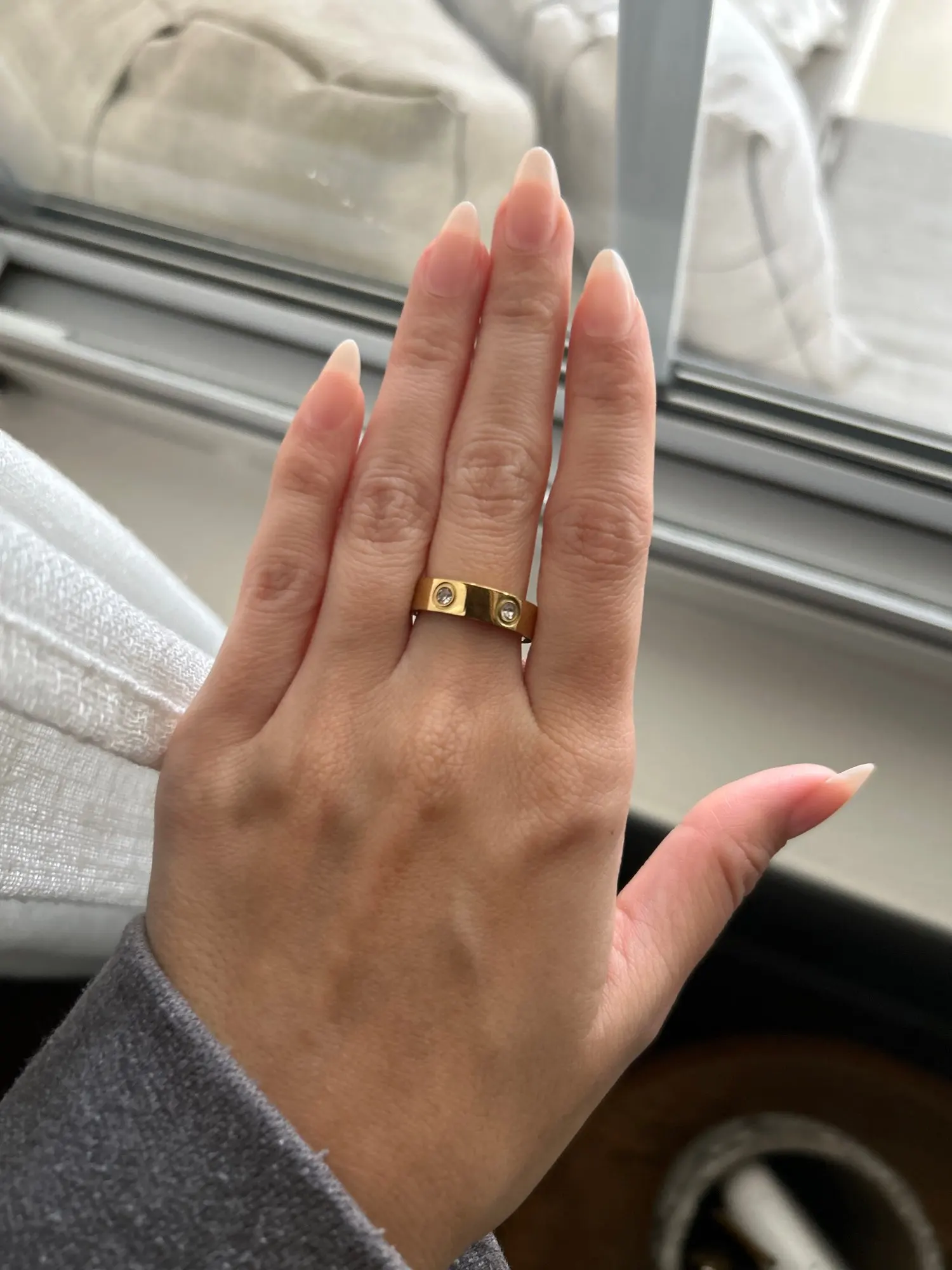 Stainless Steel Rose Gold Color Ring for Women photo review