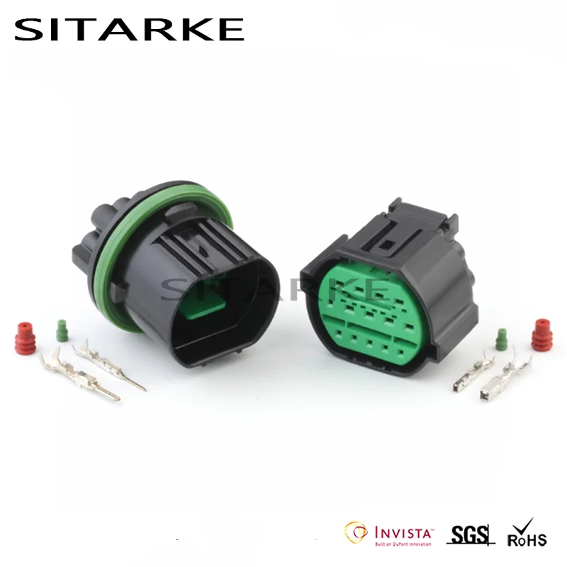 1 ชุด 14 Pin Auto ด้านหน้าไฟหน้า Harness Assembly Shell Plug รถสัญญาณสายไฟสําหรับ Kia GL301-14021 GL291-14021 1