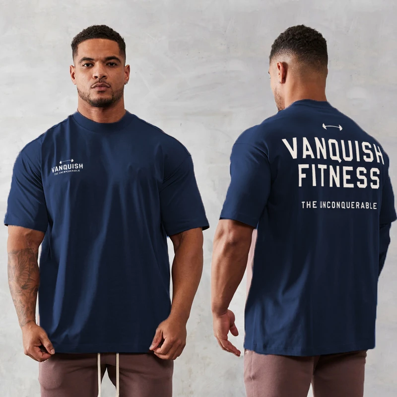 2023MensTshirtMaleSportsGymMuscleFitnessTShirtBlousesLoose