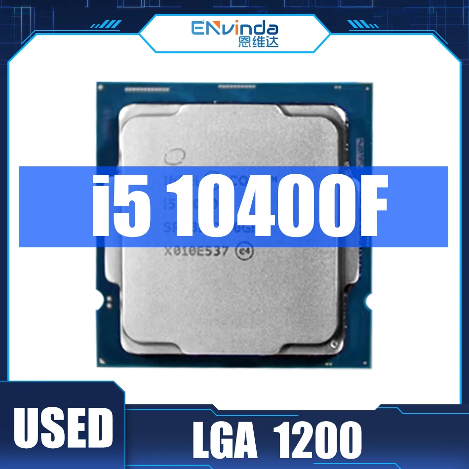  Used Intel Core i5-10400F i5 10400F 2.9 GHz Six-Core Twelve-Thread CPU Processor L2=1.5M L3=12M 65W LGA 1200 