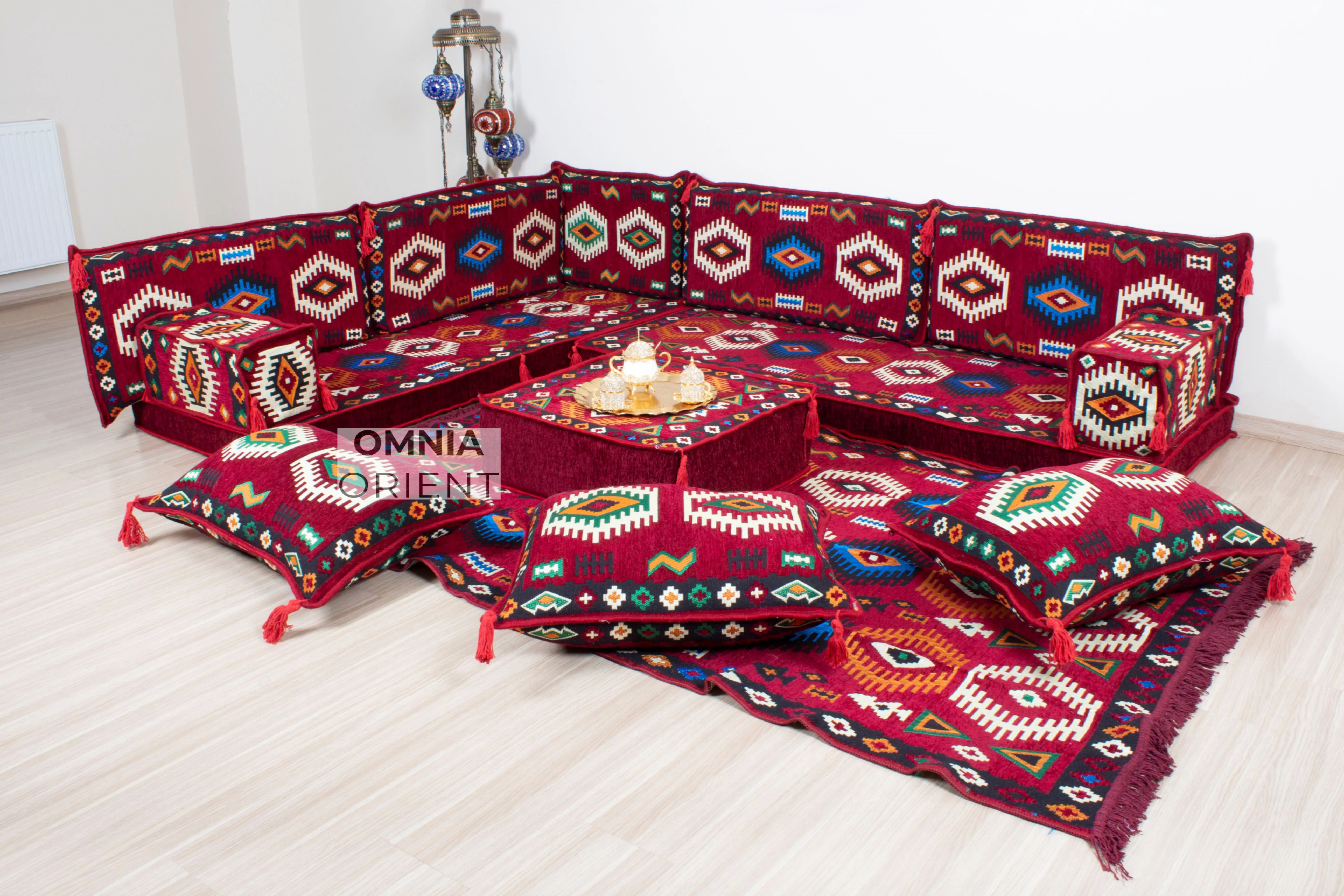 

Separable Seating Set Moroccan Sofa Set Indoor Seating Set Arabic Diwan Bohemian Porch Sofa Custom Floor Cushion Corner Sofa Set