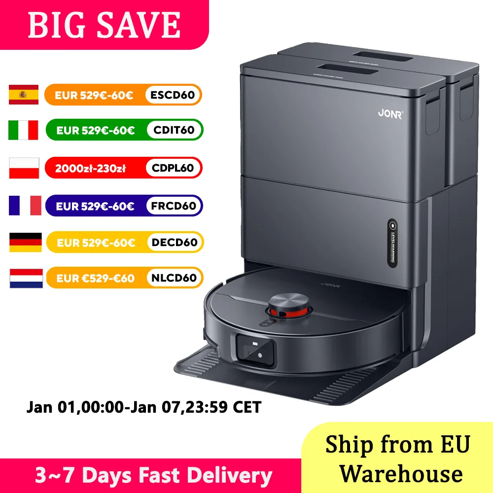 Odkurzacz automatyczny JONR X1 Max z Polski za $793.09 / ~2919zł