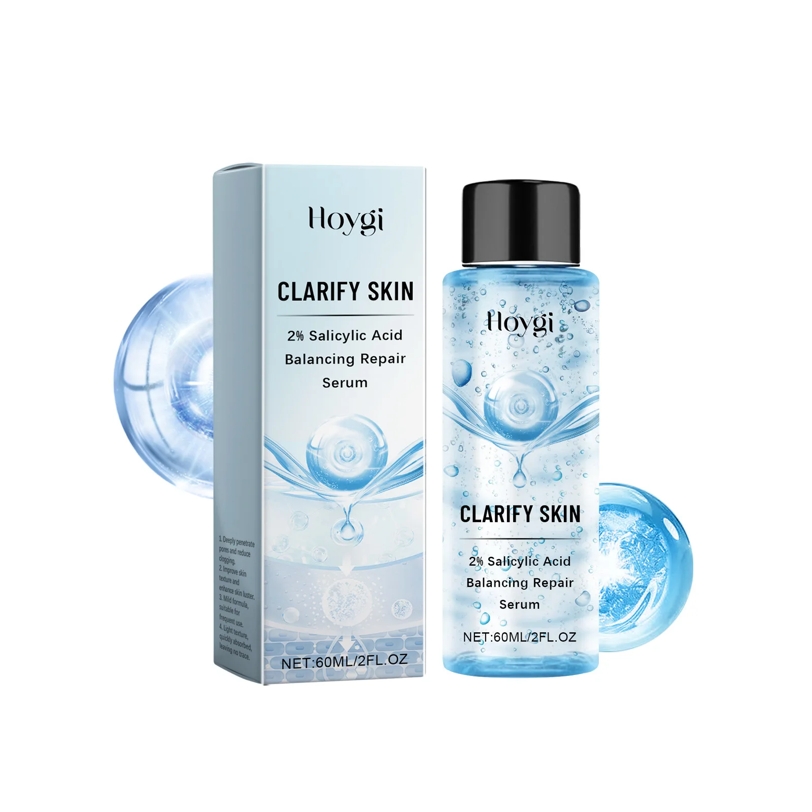 Salicylic Acid Facial Serum Gentle Shrink Pore Blackhead Removal Hydrating Oil Control Moisturize Water Light Beauty Face Serum 2
