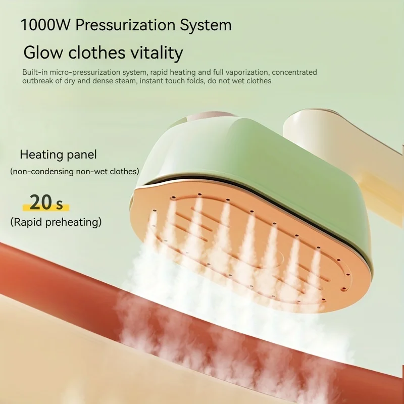 مكواة بخار صغيرة للتدفئة السريعة، مكوّاة محمولة با...