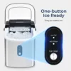 SIMZLIFE Countertop Ice Maker Machine with Handle, 26 lbs/24H, 9 Cubes in 6 Mins, Auto-Cleaning Portable Ice Maker,Silver 4