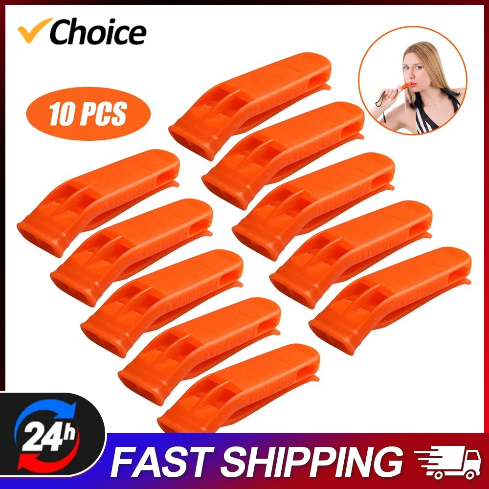 1/5/10pcs Outdoor Camping Hiking Survival Rescue Emergency Loud Whistle Sports Match Double Pipe Dual Band Whistle PP Plastic survival whistle,sport whistle,sports whistle