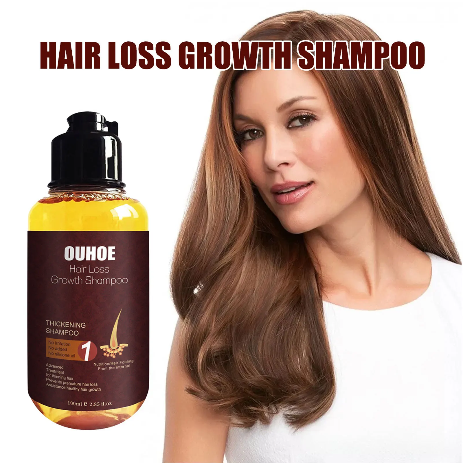 Shampooing pour la croissance des cheveux Traitement du cuir chevelu Nettoyage en profondeur des follicules Prévention de la calvitie Alopécie Nourrissant Épaississant Shampooing anti-chute de cheveux_voghion.com