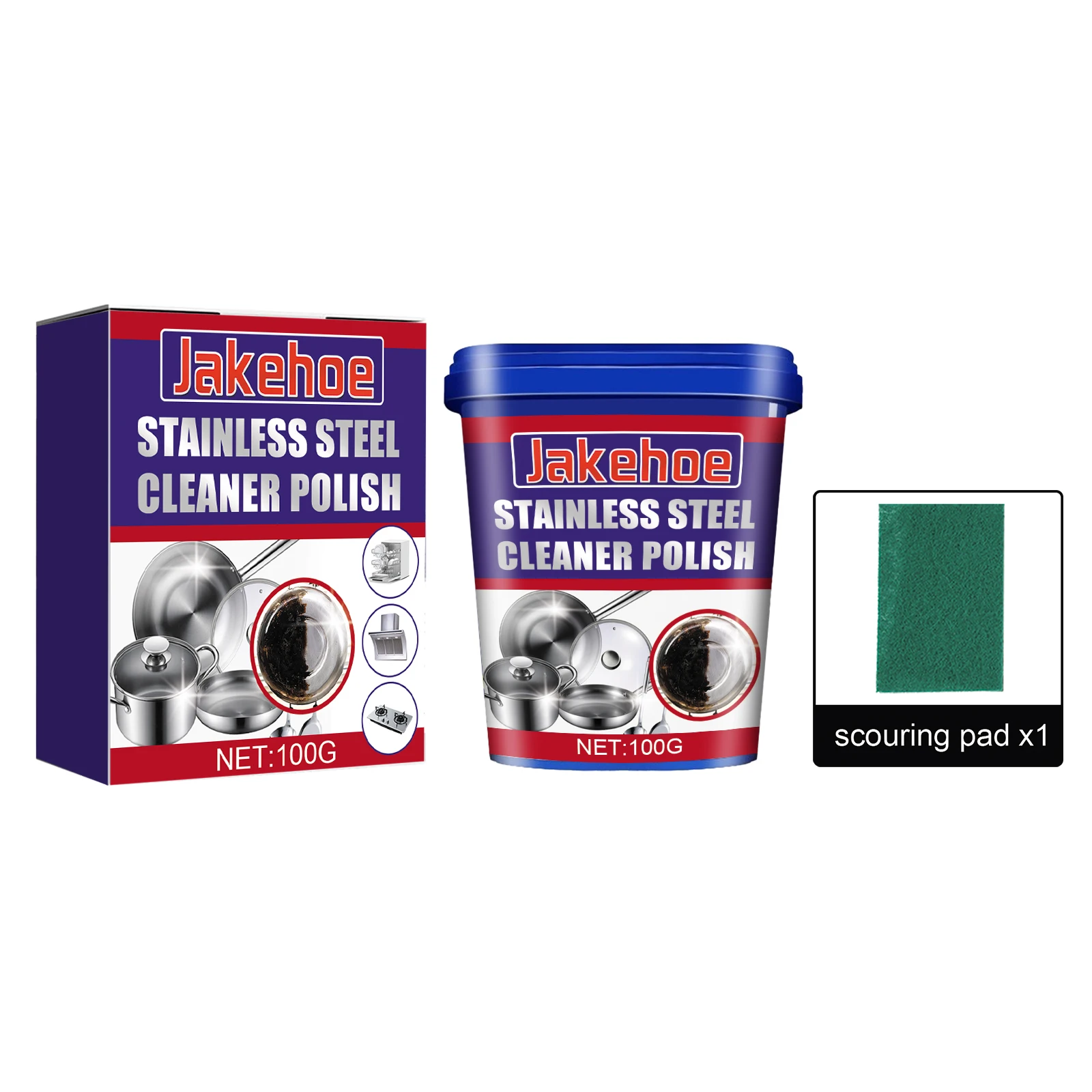 Stainless Steel Cleaning Paste Kitchen Cooktop  Stubborn Stains Rust Clean The Bottom Of The Pan Black Stains Rust Remover