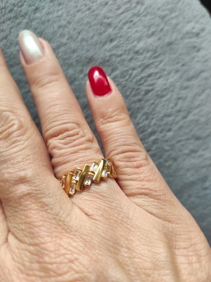 Fashion Gold Color Stainless Steel Rings photo review