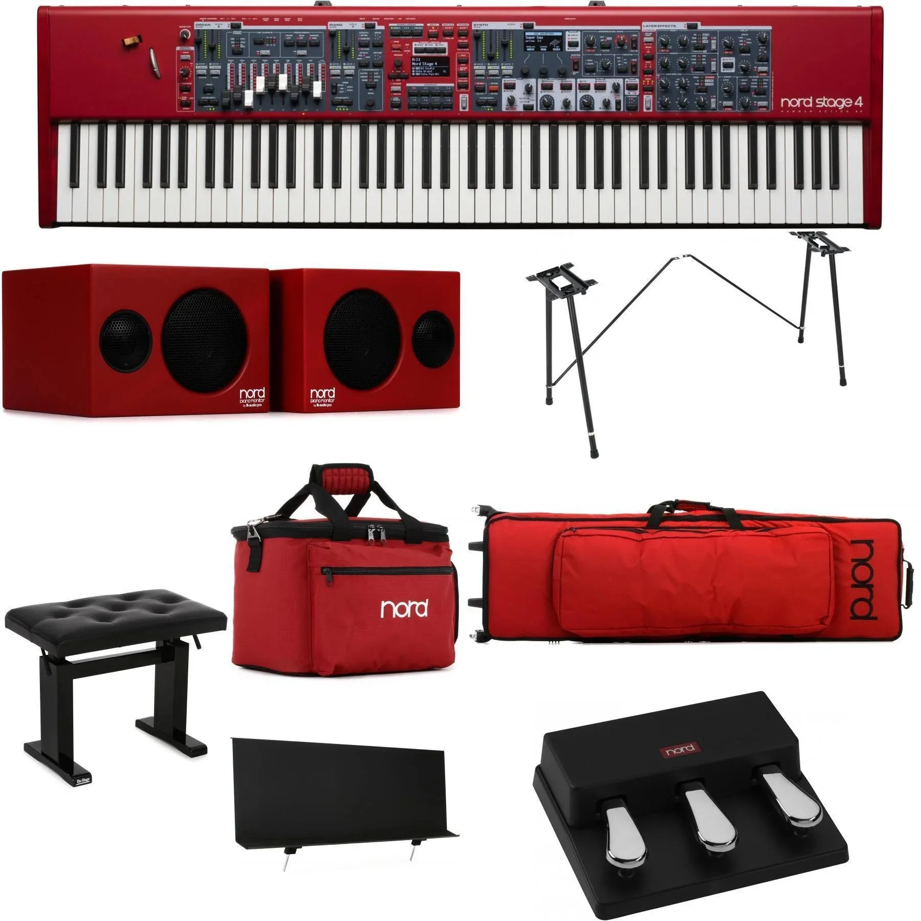 NEW FOR Nord Stage 4 88-key Hammer Action Keyboard w full accessories