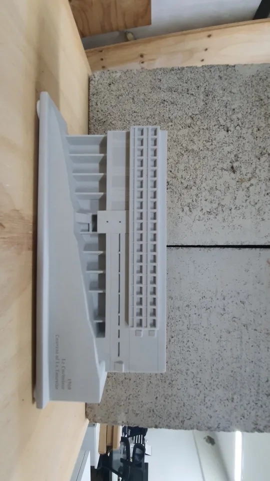 Le Corbusier's La Tourette Abbey Cement Building Model, Unique Living Room Decoration with Concrete Ornaments photo review