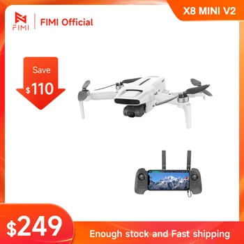 FIMI X8 미니 전문 드론, 3 축 짐벌 카메라, 와이파이 및 리모컨 포함, 250g 미만 드론 GPS, 9km 비행 범위 미니 드론