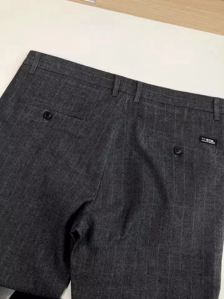 2022 Men's Business Casual Long Pants Suit Spring Autumn Fashion Pants Male Elastic Straight Formal Trousers Plus Big Size 29-40 photo review