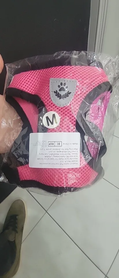 Summer Cat Dog Harness Lead Leash Adjustable Vest Polyester Mesh photo review