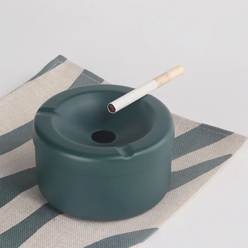 Round Stainless Steel Ashtray with Lid for Car Metal Outdoor Windproof Cigarette Ash Tray 5