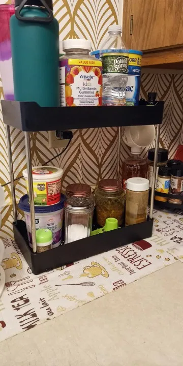 Space Saver Duo: 2-Tier Under Sink Organizer for Kitchen and Bathroom Bliss photo review