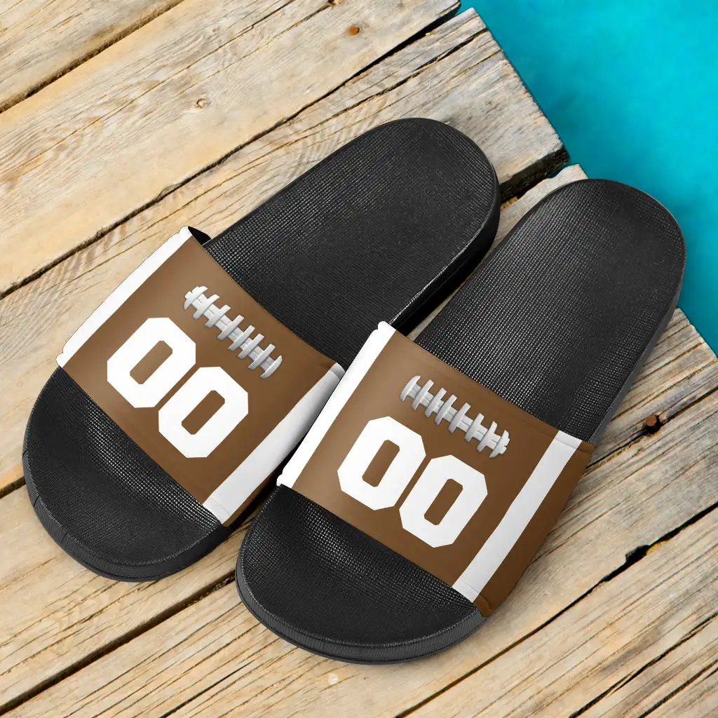 

Nopersonality, персонализированный футбольный игрок с номером, на заказ, подарки, женские удобные тапочки, летние Тапочки