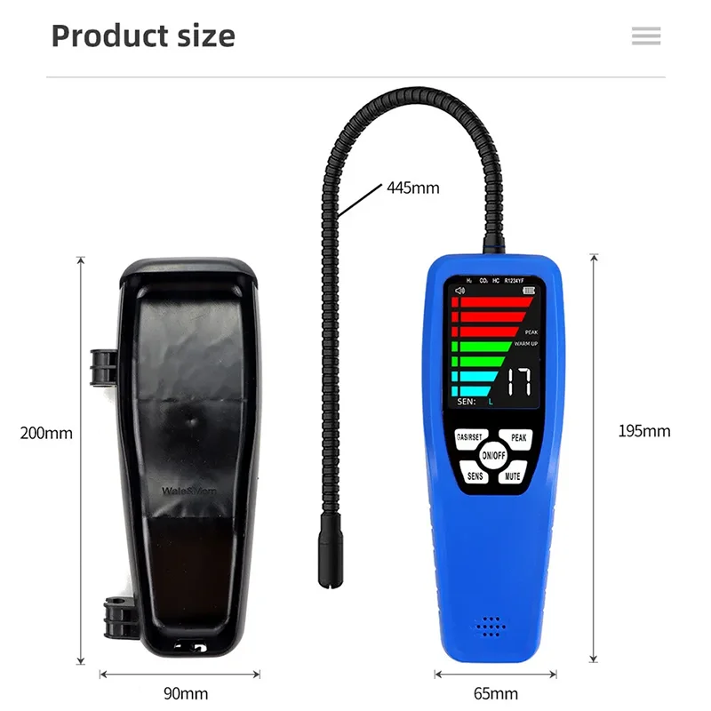 

Refrigerant Leak Detector Halogen Gas Analyzer For CFC HFC HCFC Freon r134a Tester Air Conditioning Refrigeration System Detect
