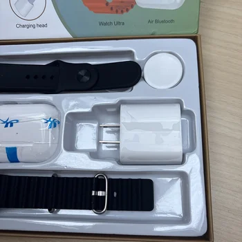 Smart Watch and Earbuds 2 in 1 Set, All in One Smartwatch Bundle with Wireless Earbuds, Charging Cable, Adapter and Extra Strap, Bluetooth Calling Fitness Tracker Smart Watch Compatible with iOS Android, Health Monitoring Wearable Tech Gift Set 5