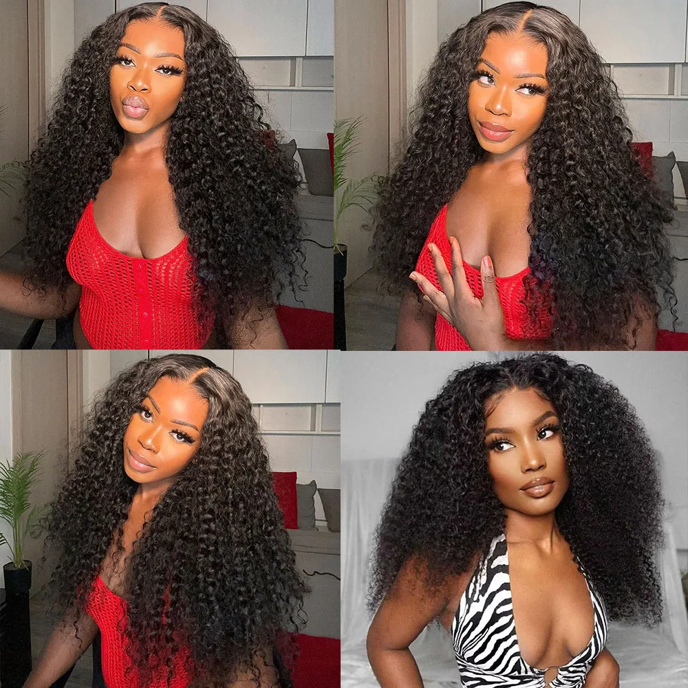 250 Density Deep Curly Wave 13x6 13x4 HD Lace Frontal Wig human hair wig lace front wig human hair wigs front lace wig 30 Inch 360 Full Lace Front Wig Kinky Curly Glueless Human Hair
