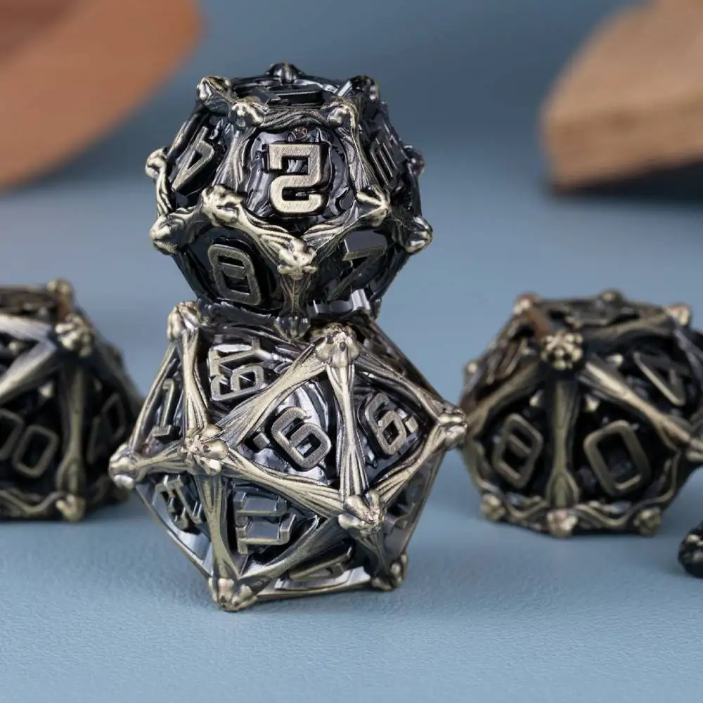 Metal dice set dnd metal dices Zinc Alloy Dnd Dice with Metal Case Role Playing Dice for Dungeons and Dragons D&D Set