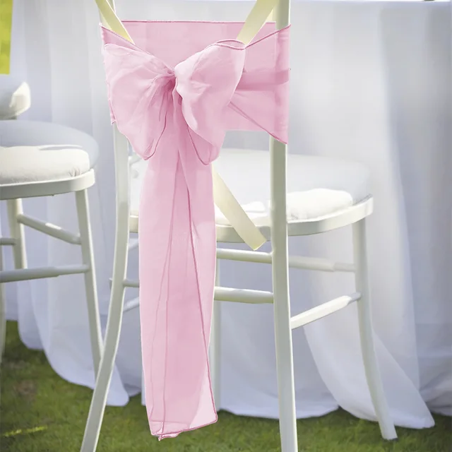 Ceintures de chaise en Satin, 5 pièces, nœud de chaise de mariage, attaches en ruban pour fête, événement, hôtel, Banquet, fournitures, décorations pour la maison 4
