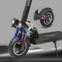 Nouvelle version améliorée, trottinette électrique puissante 800W, 48V 15Ah, vitesse maximale 50 km/h, autonomie 55 km, pneus de 10 pouces, freins doubles, amortisseurs, pliable, siège amovible inclus. 5