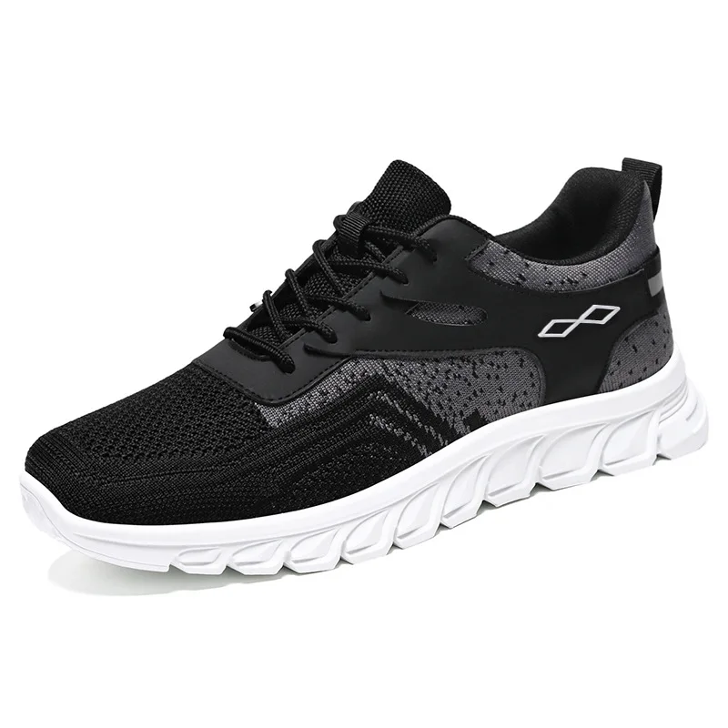 Spring Autumn Men Vulcanized Shoes Breathable Sport Sneakers Anti-Slip Flats Shoes Loafers Soft Sole Running Shoes Size 39-44