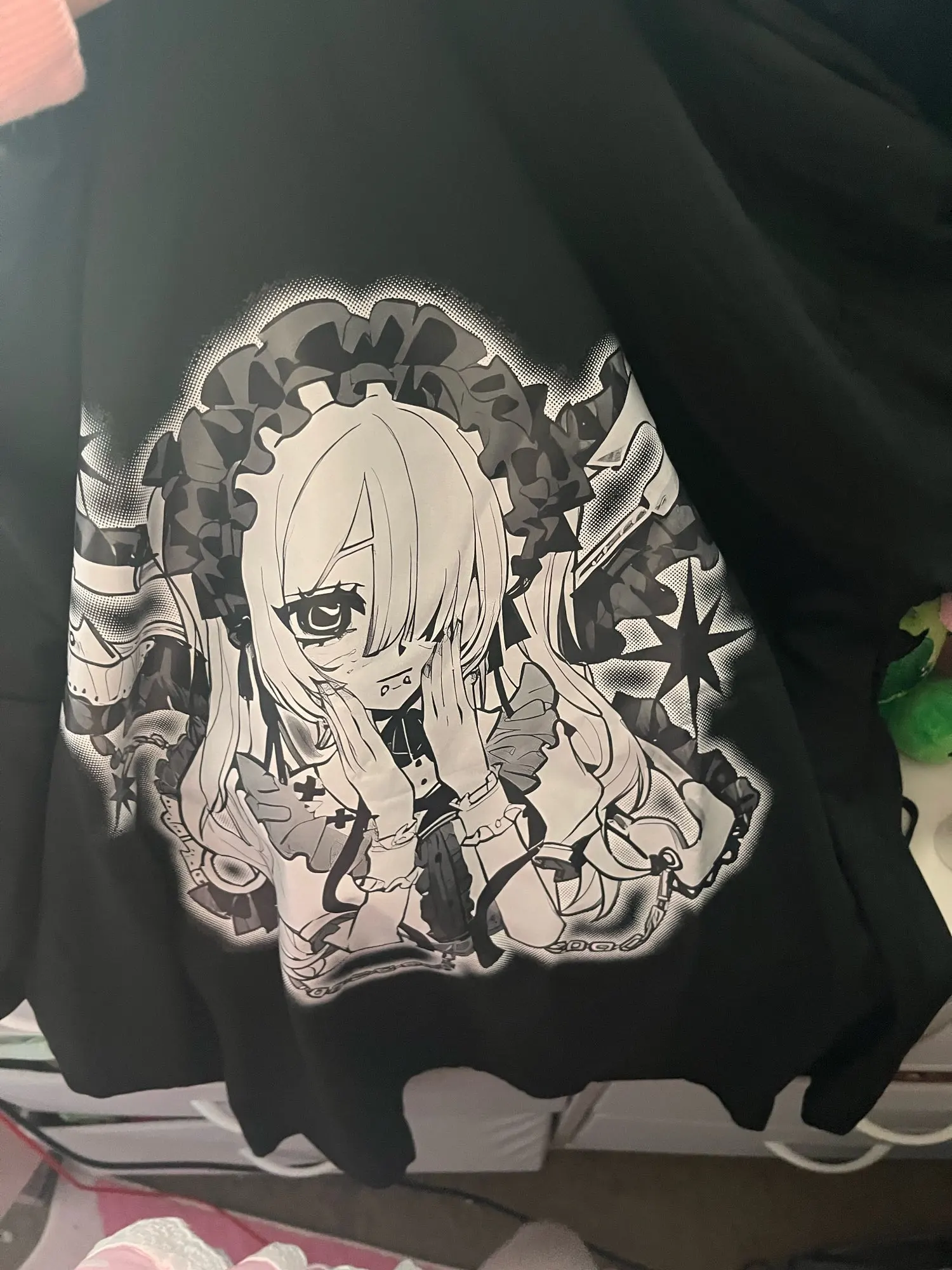 Loose Black T-Shirt - Animecore Aesthetic photo review