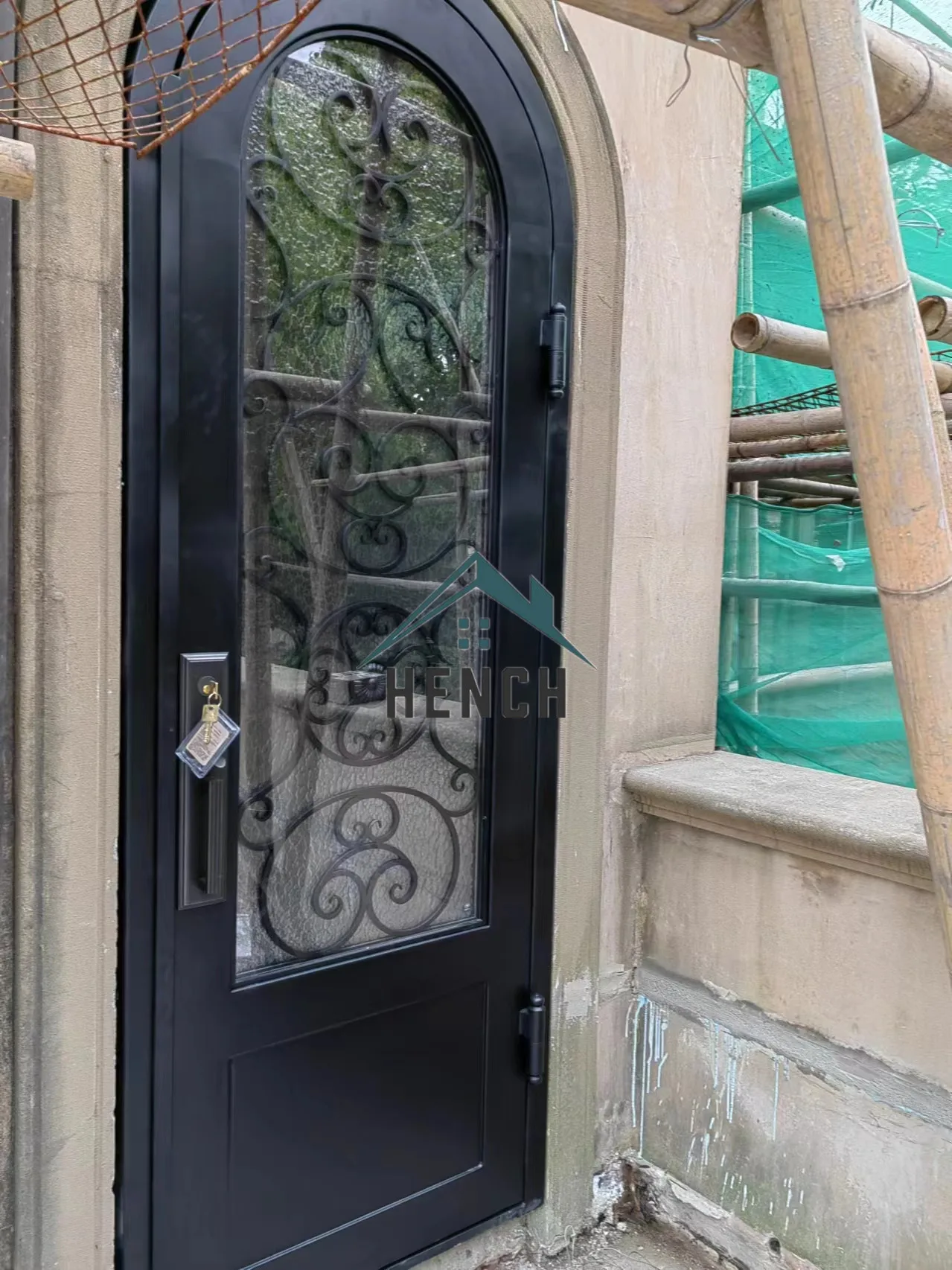 

Hench Wrought Steel French Front Glass Iron Double Door China